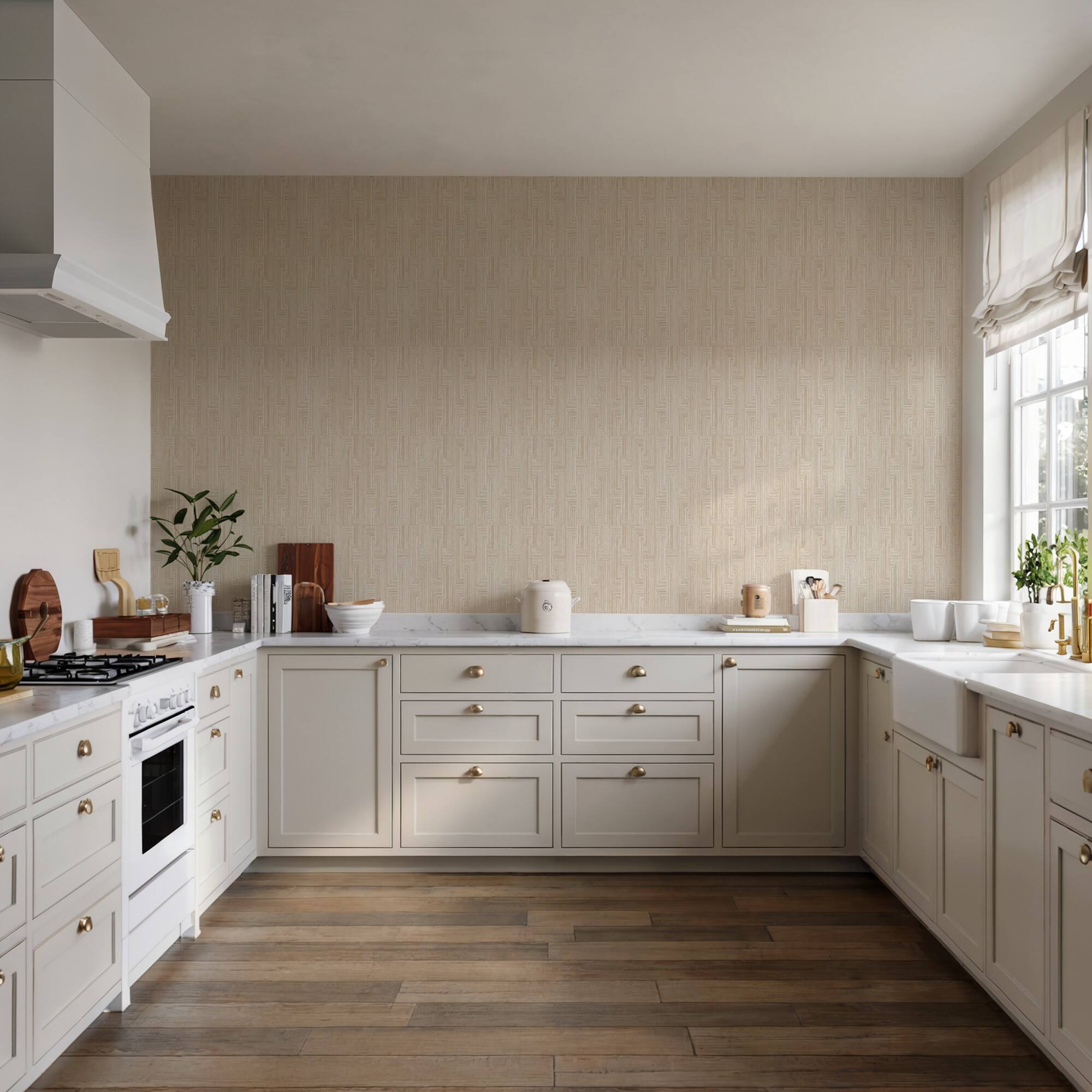 Designs Direct Threadline Geo Stitch Wallpaper